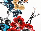 书法家李进学花鸟作品《醉艳娇姿》
