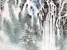 雪山飞瀑