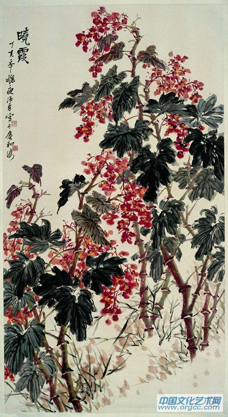 晓霞烂漫 95X185CM 2007年 纸本