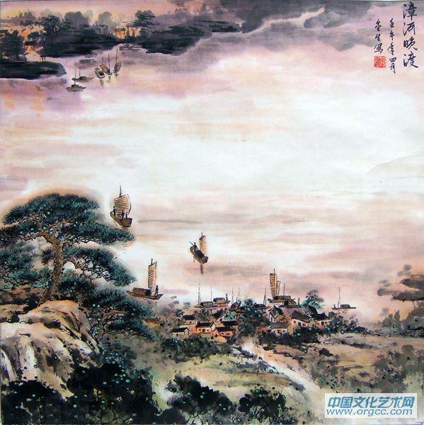 漳河晚渡