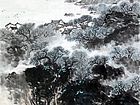 书画家左鲁献山水作品《烟花三月》