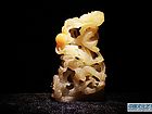 129 双龙戏珠摆件善伯10.5X2X6