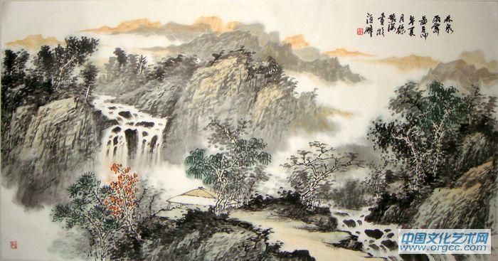 林泉雨霁图