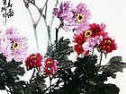 画家文柳川花鸟作品《舞春图》