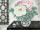 画家杨荣生花鸟作品《牡丹》