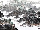 画家解金峰山水作品《春云无际》