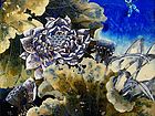 陈宇漆画《清辉》60cmX60cm