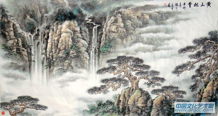 黄山松云（六尺2）