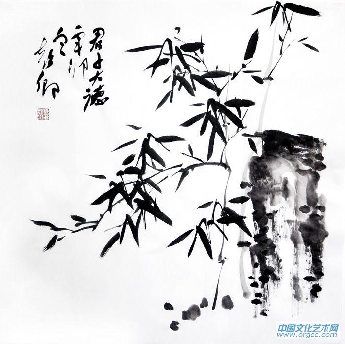 书画家郭朝卿作品《竹子》