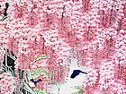 国画家康利民花鸟作品《春晚滕花开》