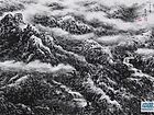 画家李颠焦墨山水作品