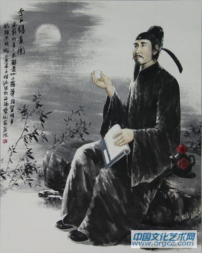 王理純?nèi)宋锂嫧D李白詩意圖