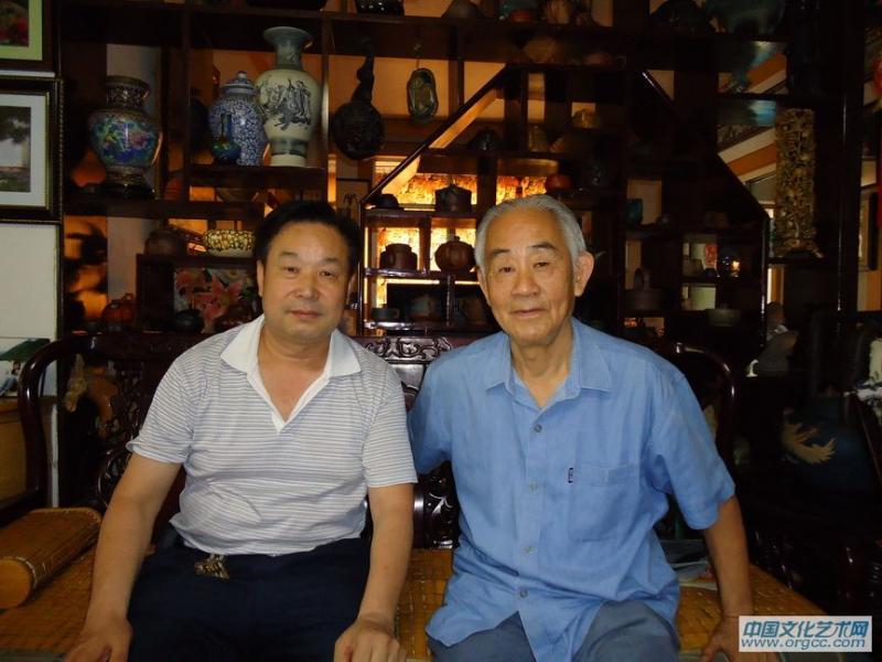 书画家王朝军于与叶鹏教授合影
