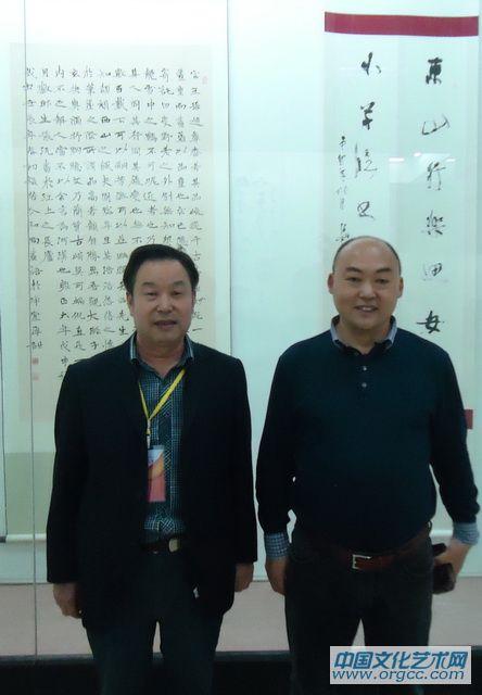 书画家王朝军与洪甜老师的合影