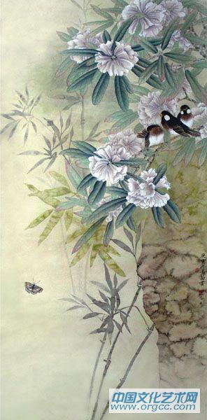 杜鵑山雀圖