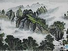 画家闫秀伶山水作品《云山春水图》