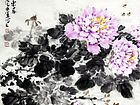 画家赵东军花鸟作品《紫气东来》