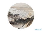 画家刘久亮团扇山水作品