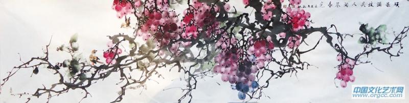 八尺对开葡萄 之三