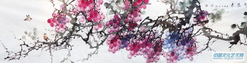 八尺对开葡萄 之二