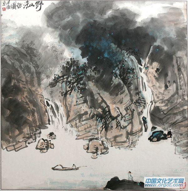 野山清趣图