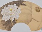 画家索铁生扇面花鸟作品