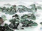 画家闫秀伶山水作品《碧波春水》
