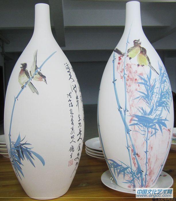 吴德才画瓷作品