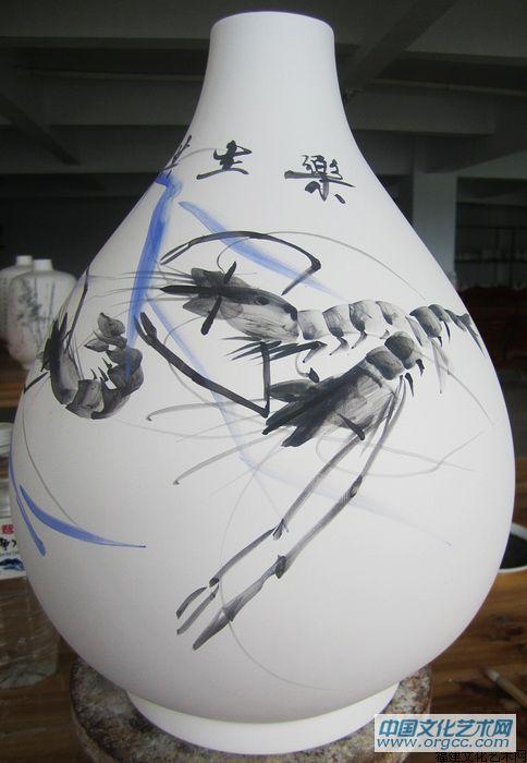 吴德才画瓷作品