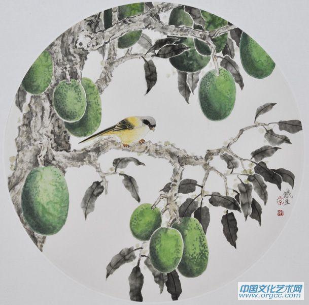 画家索铁生花鸟作品