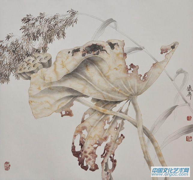 画家索铁生花鸟作品