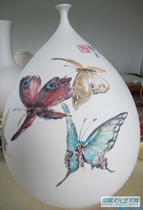 吴德才画瓷作品