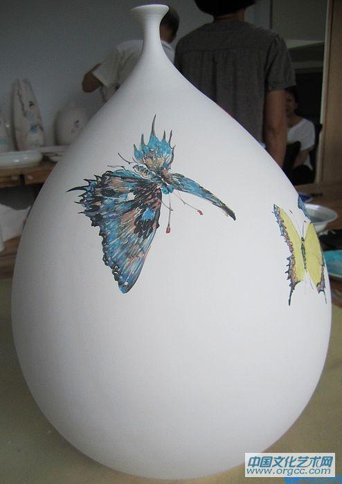 吴德才画瓷作品