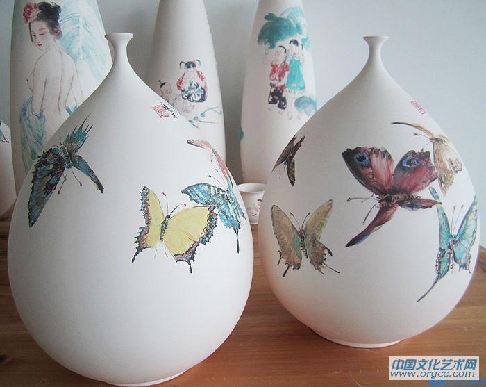 吴德才画瓷作品