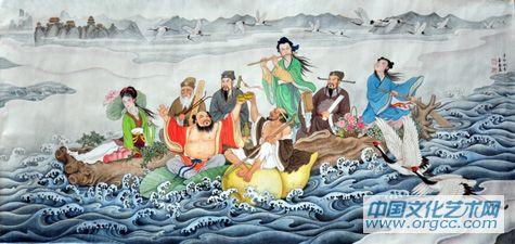 李喜春作品《八仙過海》