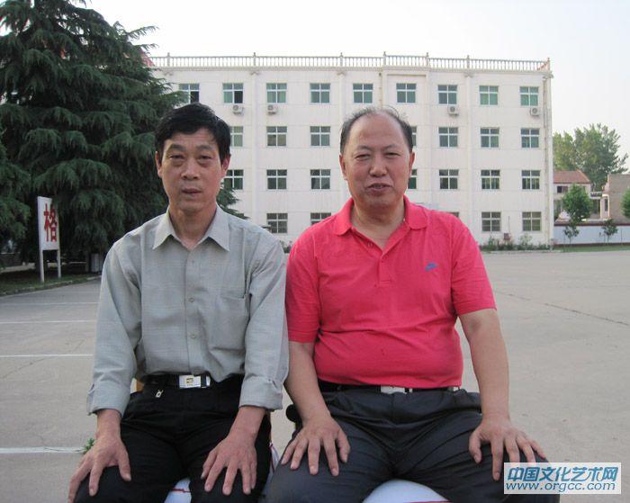 尚现敏先生与书法教育家田英章先生合影