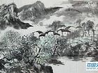 画家解金峰山水作品《碧野寒烟》