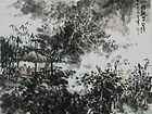 画家解金峰山水作品《万物静观皆自得》