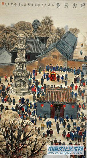 鄉(xiāng)土系列-靈山廟會65x130