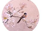 国画家王旗花鸟作品《一枝无语淡相对》