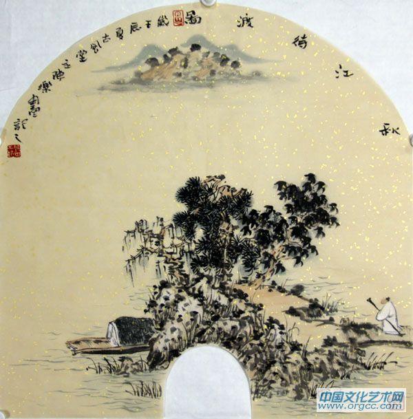 秋江待渡图