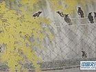 画家郭伊滨花鸟作品《飞瀑流金》
