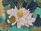 画家郭伊滨花鸟作品《荷花》