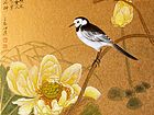 画家郭伊滨花鸟作品《靓妆明照水》