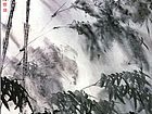 画家郭伊滨花鸟作品《春雨如烟》