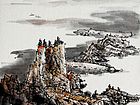 画家郭伊滨花鸟作品《山随平野尽》
