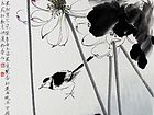 画家郭伊滨花鸟作品《荷中君子最相宜》