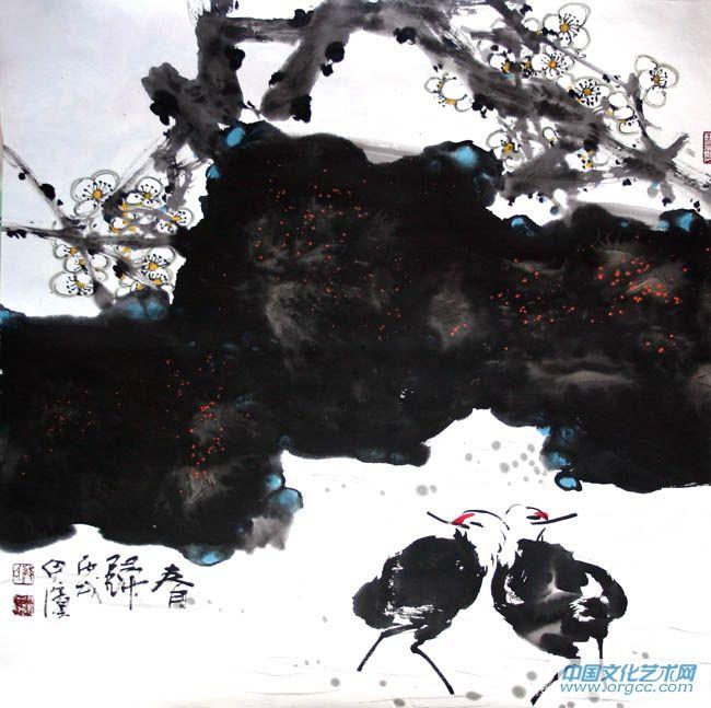 画家郭伊滨花鸟作品《春归》