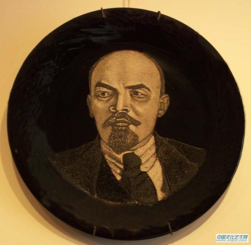 领袖肖像刻瓷-列宁
