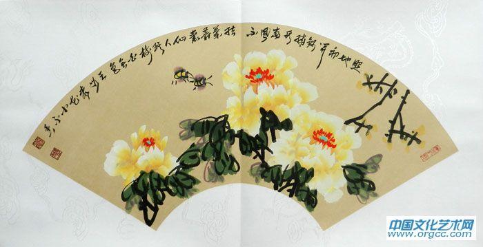 画家柴新胜扇面花鸟作品《册页4-2》